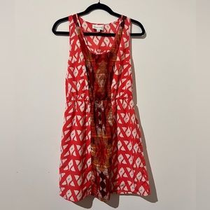 Tank dress with abstract print